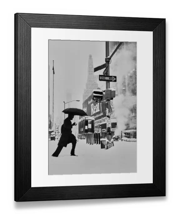 Framed Print : New York In The Snow Framed Print : New York In The Snow