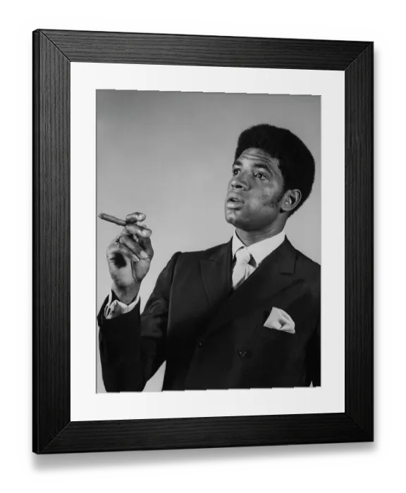 Framed Print : Man Smoking Cigar Framed Print : Man Smoking Cigar