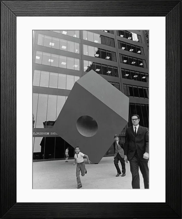 Framed Print : Red Cube, Broadway, Lower Manhattan, NYC Framed Print : Red Cube, Broadway, Lower Manhattan, NYC