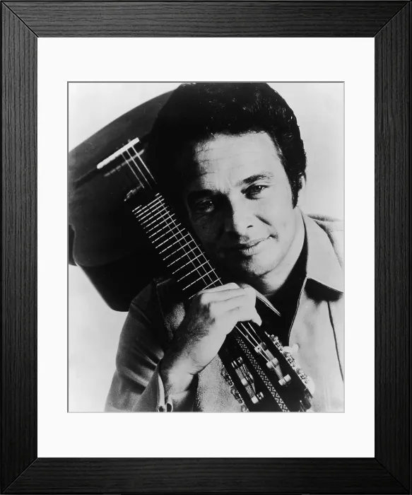 Framed Print : Portrait Of Merle Haggard With Guitar Framed Print : Portrait Of Merle Haggard With Guitar