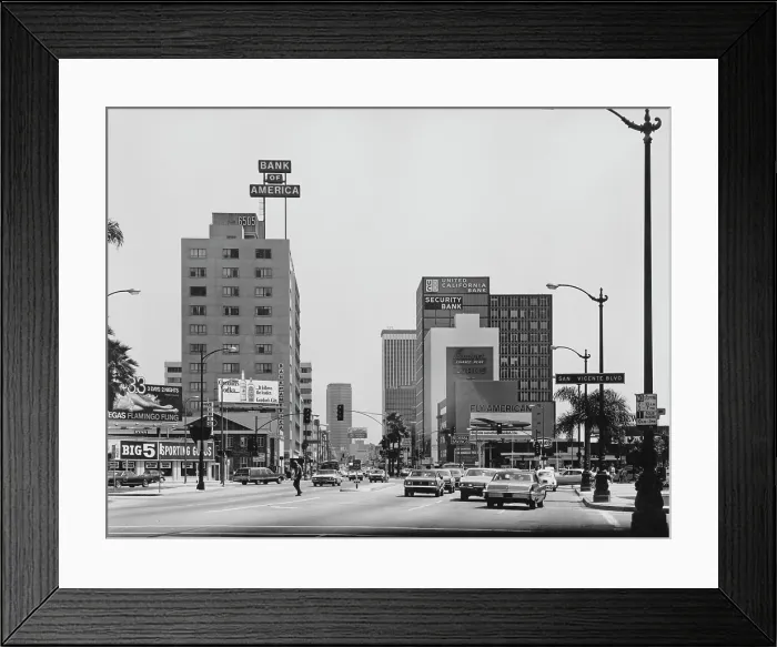 Framed Print : San Vicente & Wilshire, Miracle Mile, Los Angeles Framed Print : San Vicente & Wilshire, Miracle Mile, Los Angeles