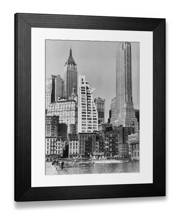 Framed Print : Lower Manhattan Over South Street Framed Print : Lower Manhattan Over South Street