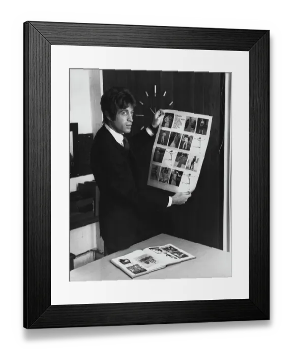 Framed Print : Publishing Executive With Fashion Layout Framed Print : Publishing Executive With Fashion Layout