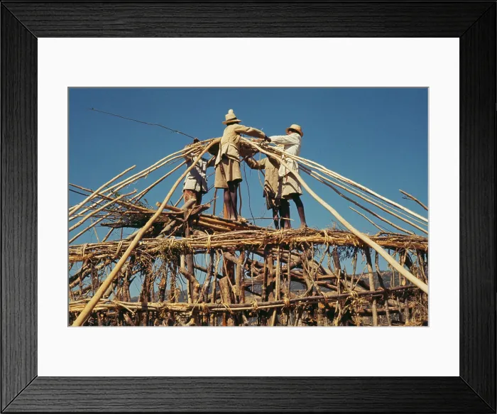 Framed Print : Ethiopian Construction