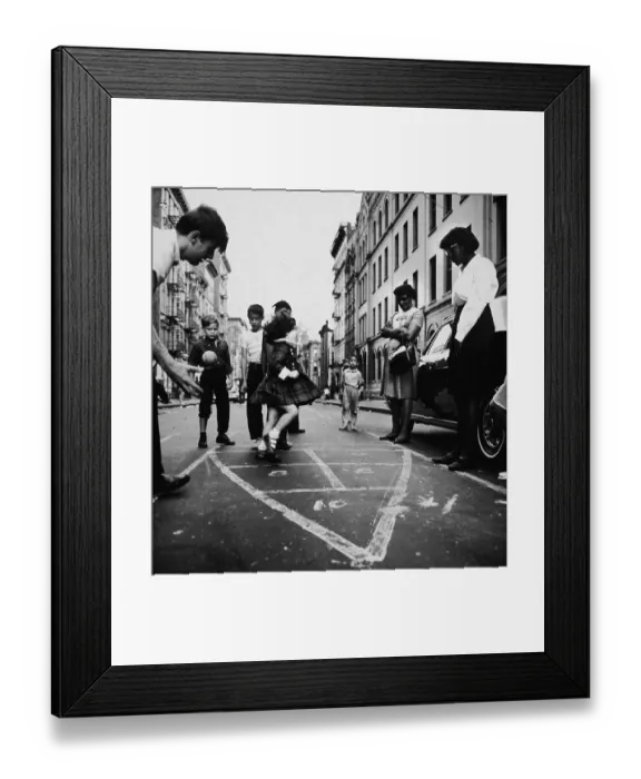 Framed Print : Hopscotch In Harlem Framed Print : Hopscotch In Harlem