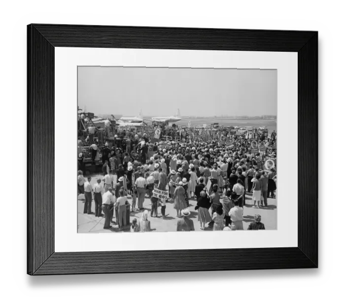 Framed Print : Kennedy Supporters At LAX