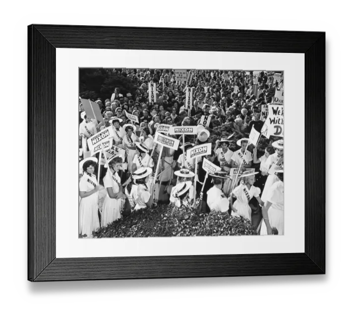 Framed Print : Nixon Supporters Framed Print : Nixon Supporters