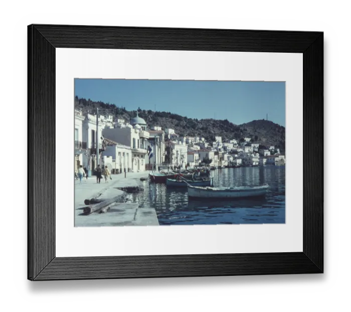 Framed Print : Poros Waterfront Framed Print : Poros Waterfront