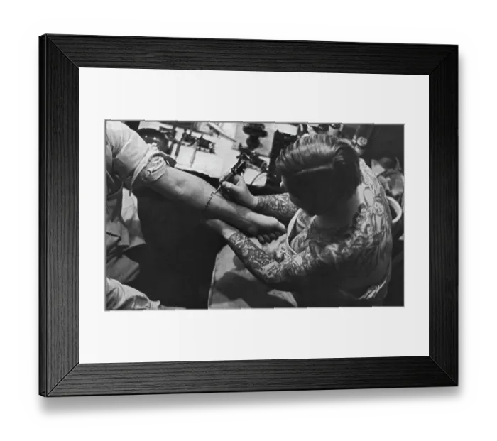 Framed Print : In A Tattoo Parlour Framed Print : In A Tattoo Parlour