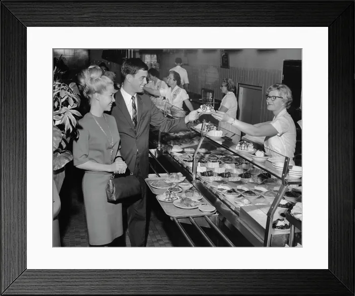 Framed Print : At the Food Counter Framed Print : At the Food Counter