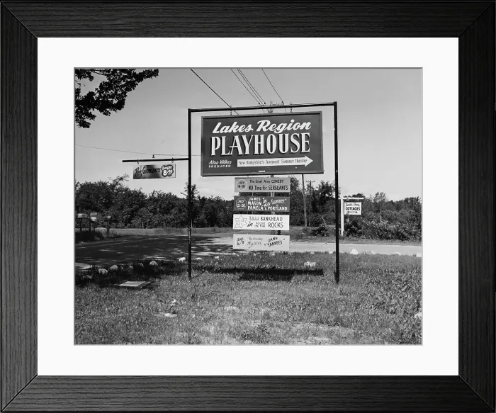 Framed Print : Lakes Region Playhouse Sign Framed Print : Lakes Region Playhouse Sign