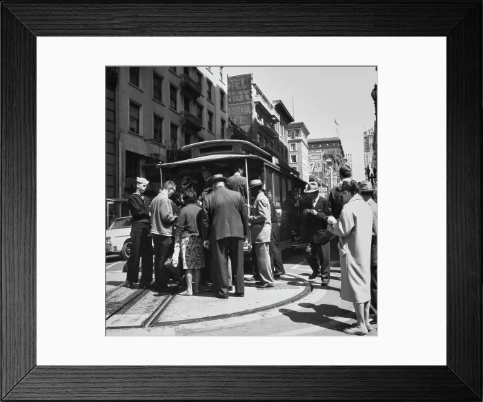 Framed Print : Boarding A Cable Car Framed Print : Boarding A Cable Car