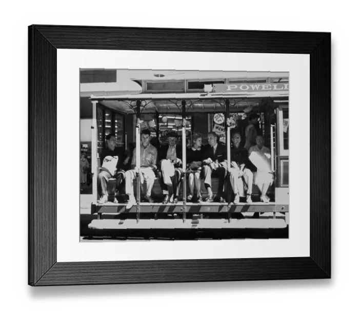 Framed Print : Riding A San Francisco Cable Car