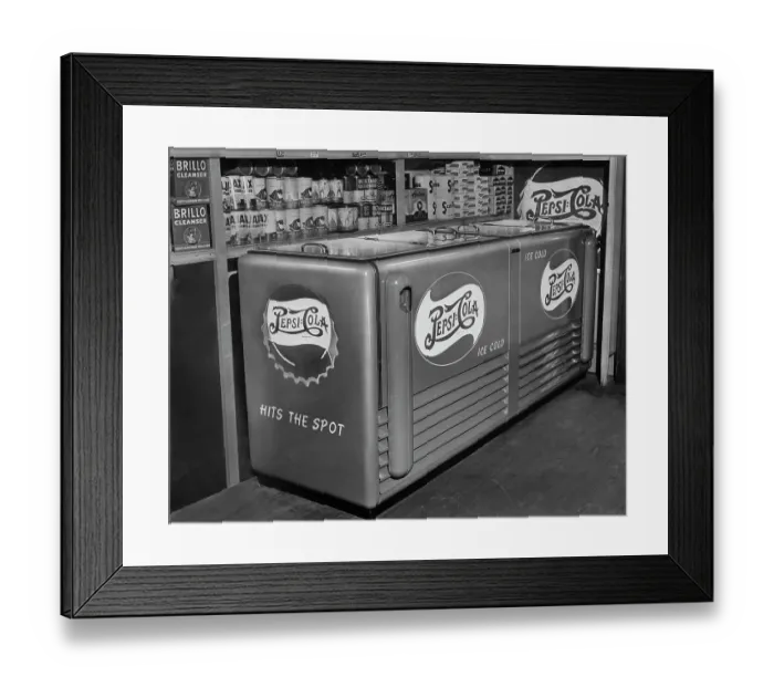 Framed Print : Pepsi-Cola Cooler Framed Print : Pepsi-Cola Cooler