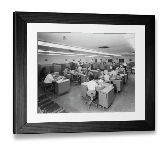 Framed Print : Open-Plan Office Framed Print : Open-Plan Office