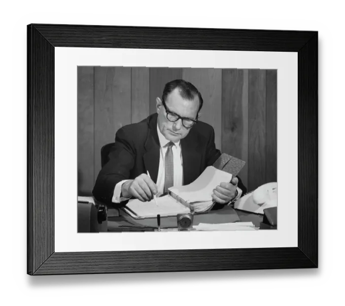 Framed Print : Businessman & Paperwork Framed Print : Businessman & Paperwork