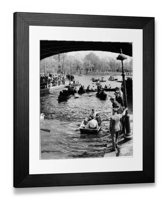 Framed Print : Rowers On A Lake In New York City, New York Framed Print : Rowers On A Lake In New York City, New York