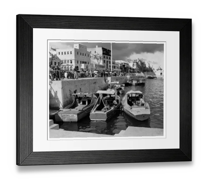 Framed Print : Festive Near The Water In Hamilton, Bermudas Framed Print : Festive Near The Water In Hamilton, Bermudas