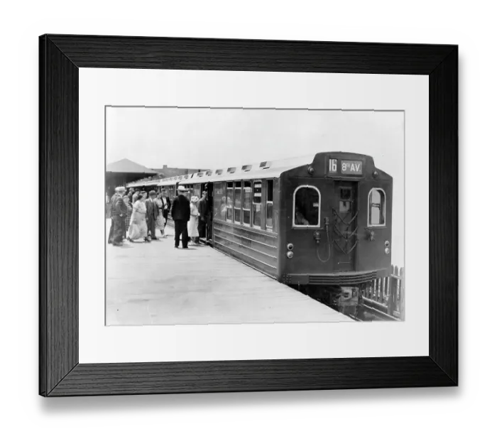 Framed Print : Elevated Railway In New York City, New York Framed Print : Elevated Railway In New York City, New York
