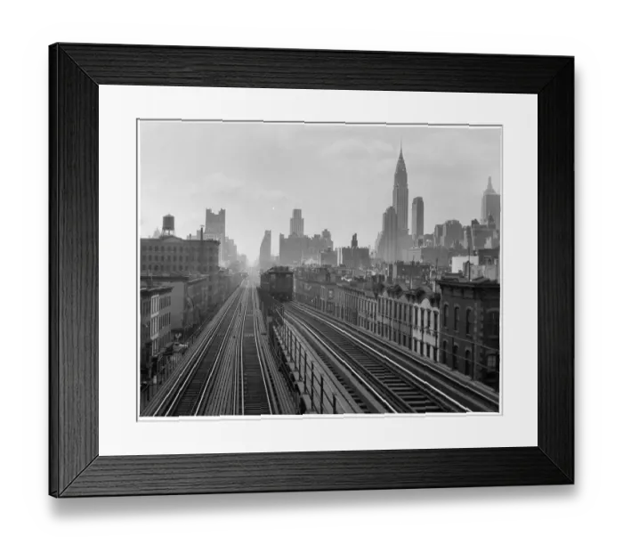 Framed Print : Elevated Railway In New York City, New York Framed Print : Elevated Railway In New York City, New York