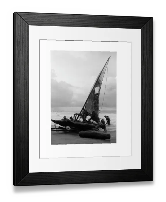Framed Print : Beaching A Jangada In Fortaleza, Brazil Framed Print : Beaching A Jangada In Fortaleza, Brazil