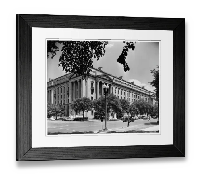 Framed Print : Department Of Justice In Washington, DC Framed Print : Department Of Justice In Washington, DC