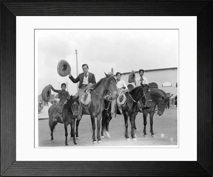 Framed Print : Cow Punchers On horses In Mexico Framed Print : Cow Punchers On horses In Mexico