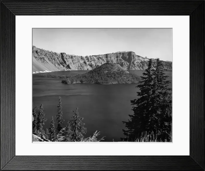 Framed Print : Wizard Island At Crater Lake National Park, Oregon Framed Print : Wizard Island At Crater Lake National Park, Oregon