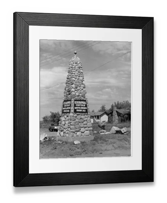 Framed Print : Rock Obelisk marking the Geographical Center of North America In Rugby, North Dakota Framed Print : Rock Obelisk marking the Geographical Center of North America In Rugby, North Dakota