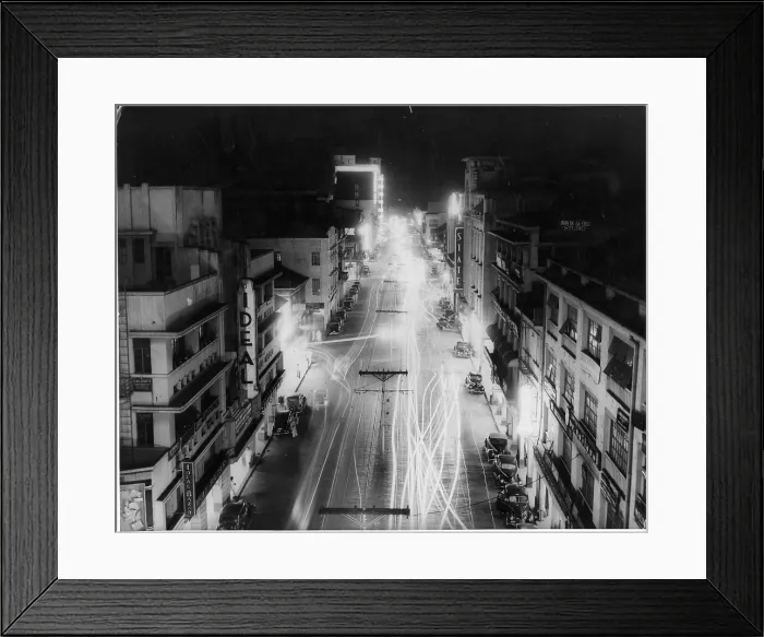Framed Print : Night Scene Of Main Shopping Street In Manila, Philippines Framed Print : Night Scene Of Main Shopping Street In Manila, Philippines