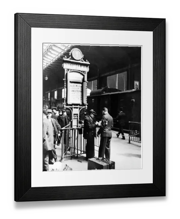 Framed Print : Boat Train Departing From The Gare de Nord In Paris, France Framed Print : Boat Train Departing From The Gare de Nord In Paris, France