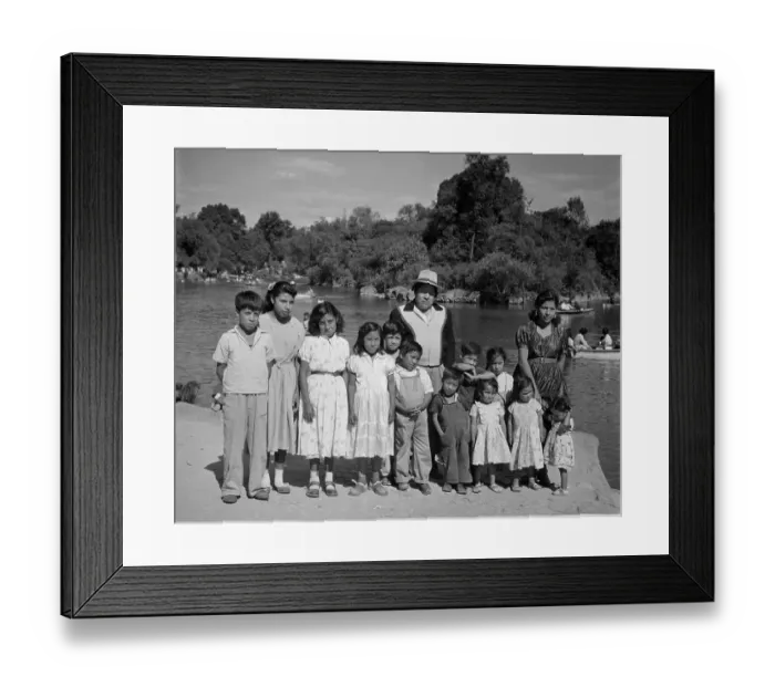 Framed Print : 12 Children of Mexican Family In Mexico Framed Print : 12 Children of Mexican Family In Mexico