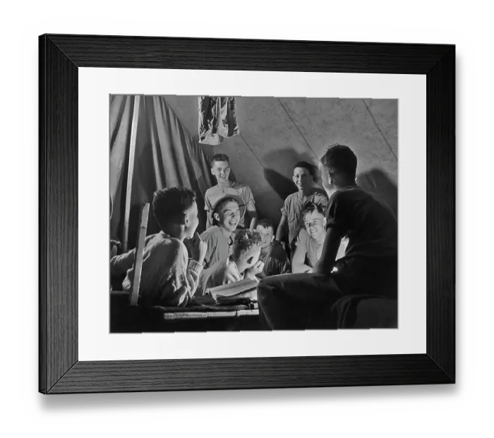 Framed Print : Boys At Camp Framed Print : Boys At Camp