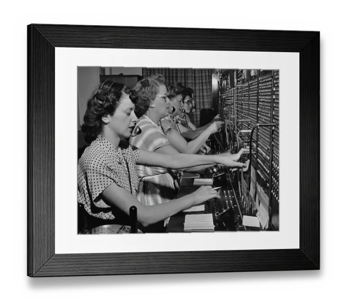 Framed Print : Switchboard Operators Framed Print : Switchboard Operators