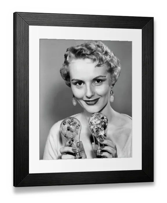 Framed Print : Flashbulb Comparison Framed Print : Flashbulb Comparison