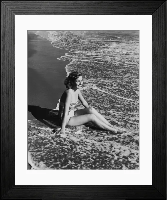 Framed Print : Woman in Surf Framed Print : Woman in Surf