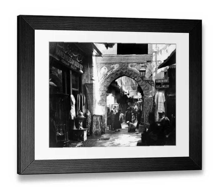 Framed Print : THE MOSQUE BAZAAR IN CAIRO Framed Print : THE MOSQUE BAZAAR IN CAIRO