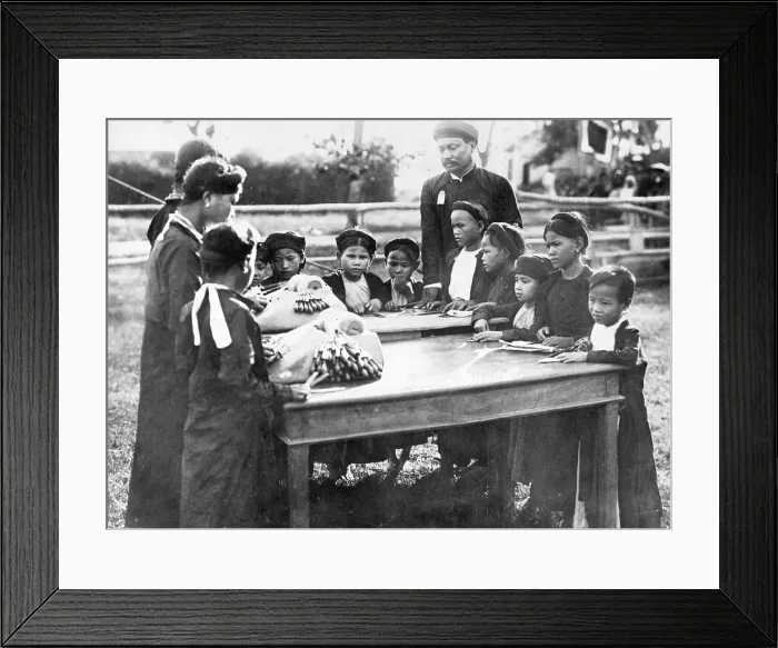 Framed Print : TRADE SCHOOL IN INDO CHINA Framed Print : TRADE SCHOOL IN INDO CHINA