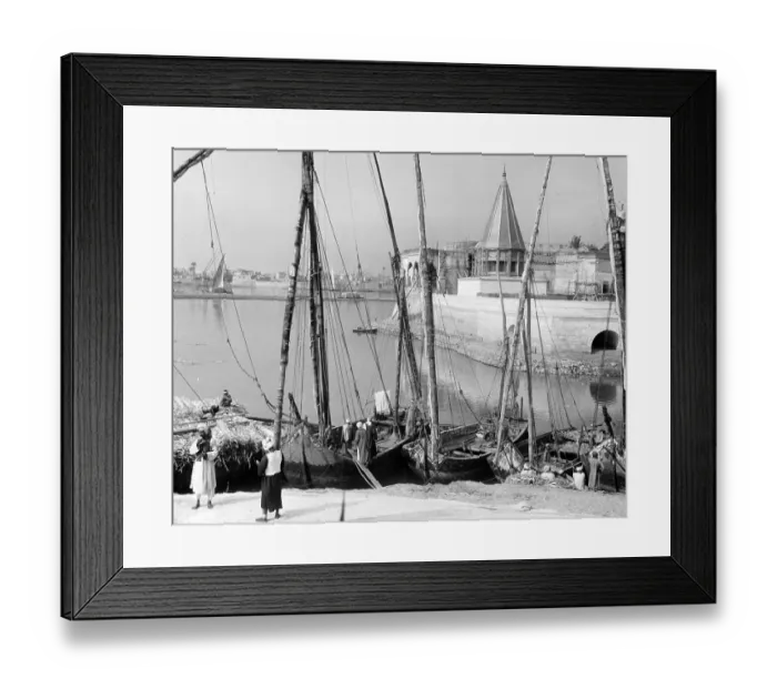 Framed Print : CARGO BOATS ON THE NILE Framed Print : CARGO BOATS ON THE NILE