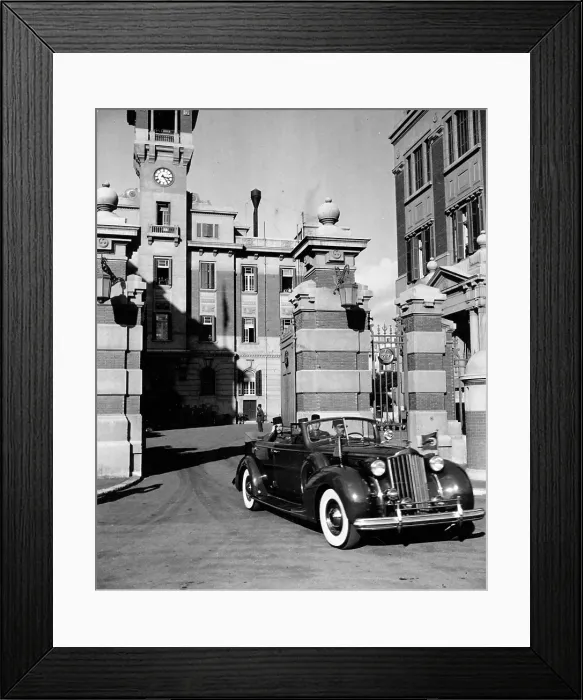 Framed Print : ROYAL HIGHNESS KING FAROUK LEAVES PALACE Framed Print : ROYAL HIGHNESS KING FAROUK LEAVES PALACE