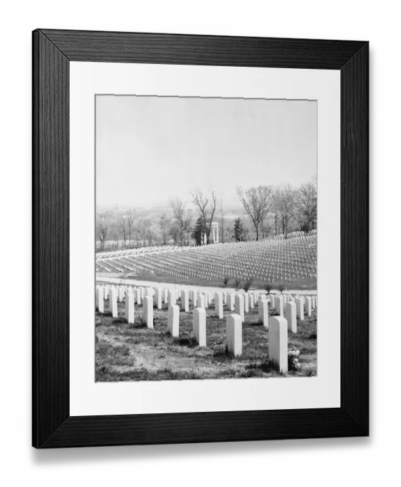 Framed Print : Cemetery. A cemetery, probably a United States National Cemetery, circa 1950 Framed Print : Cemetery. A cemetery, probably a United States National Cemetery, circa 1950
