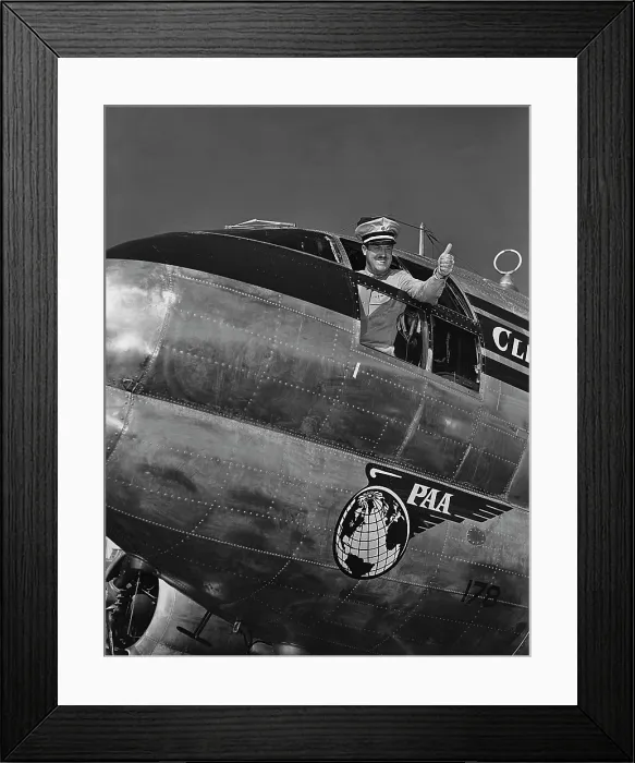 Framed Print : Pan Am Pilot Framed Print : Pan Am Pilot