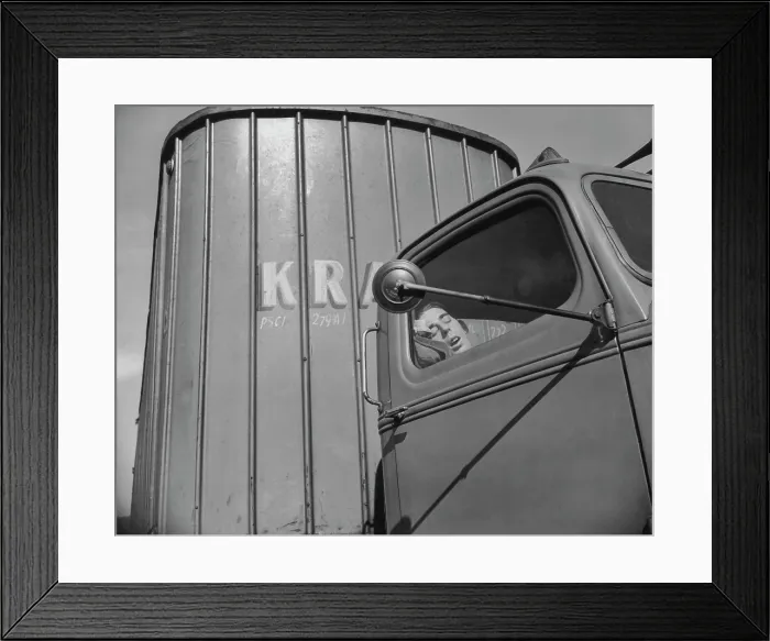Framed Print : Sleeping Truck Driver Framed Print : Sleeping Truck Driver