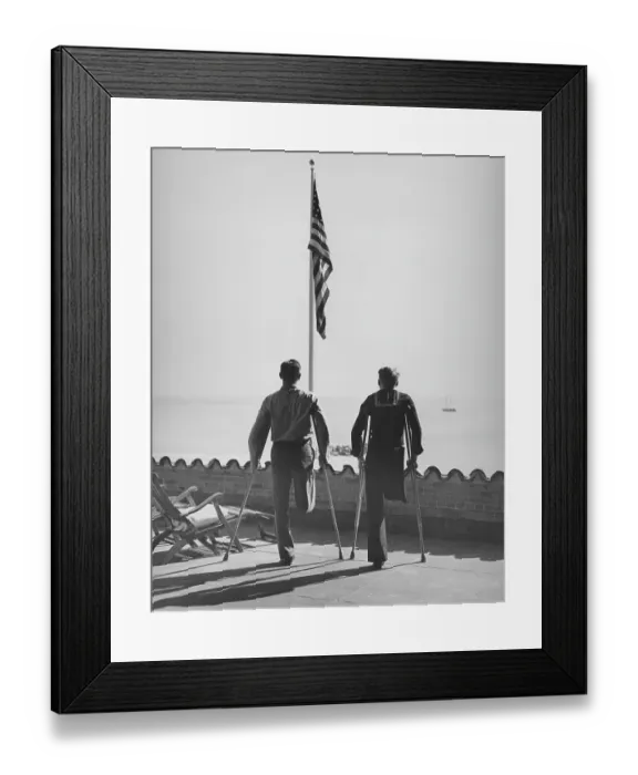 Framed Print : Two Men in Uniform