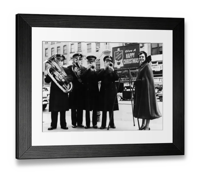 Framed Print : Salvation Army At Christmas Framed Print : Salvation Army At Christmas