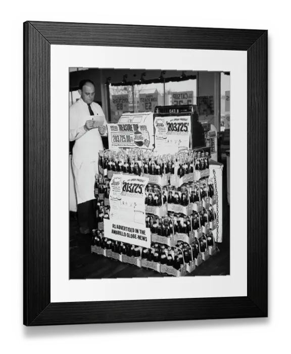 Framed Print : Pepsi-Cola Display Framed Print : Pepsi-Cola Display