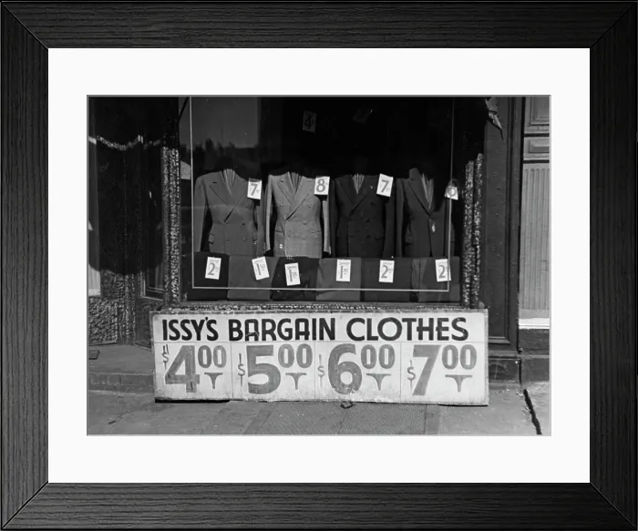 Framed Print : Issy's Bargain Clothes Framed Print : Issy's Bargain Clothes