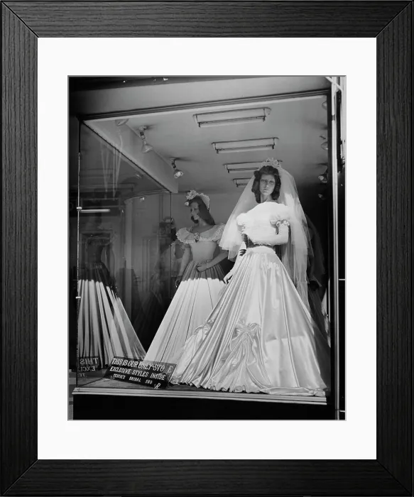 Framed Print : Bridal Store Window Framed Print : Bridal Store Window