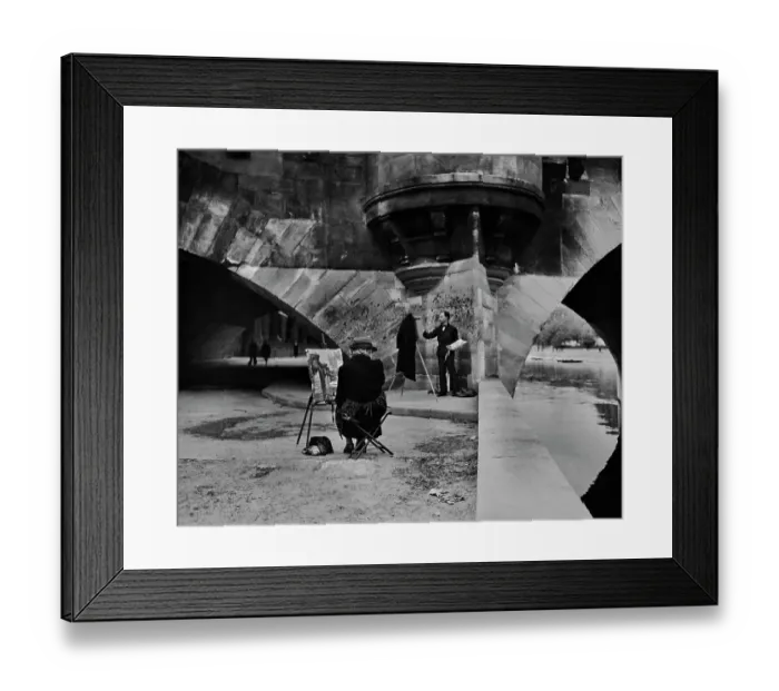 Framed Print : Artists Painting Near Pont Neuf