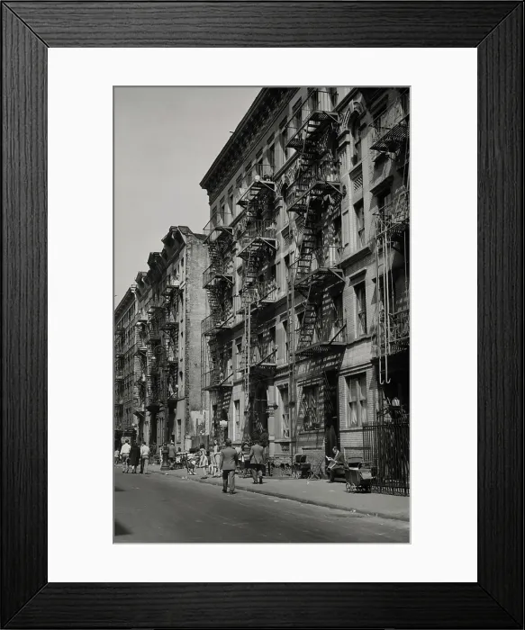 Framed Print : Fire Escapes On Tenement Buildings Framed Print : Fire Escapes On Tenement Buildings